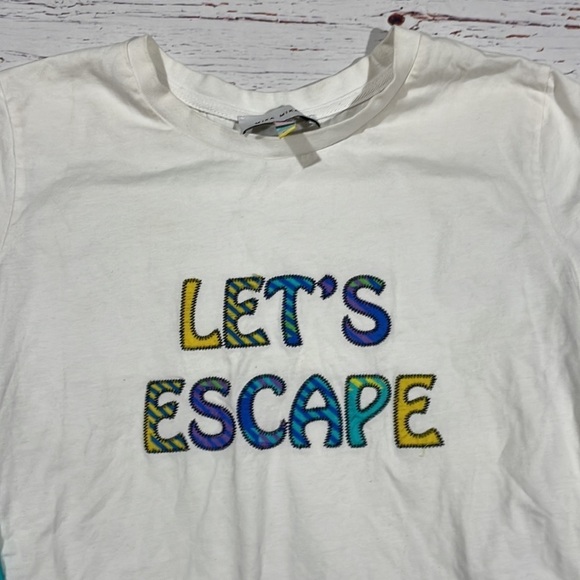 Mira Mikati White Tee with Colorful Accents - Picture 6 of 13